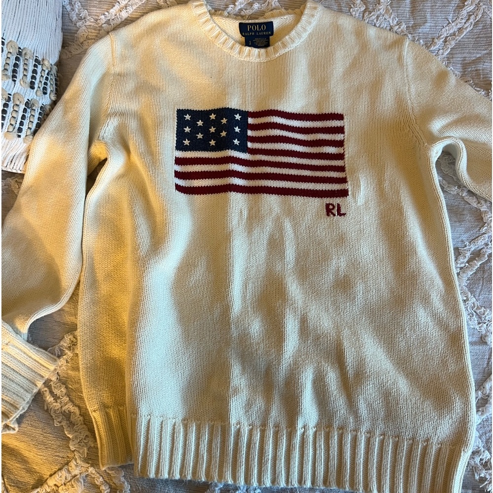 Ralph lauren flag crewneck